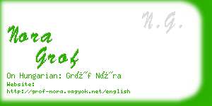 nora grof business card